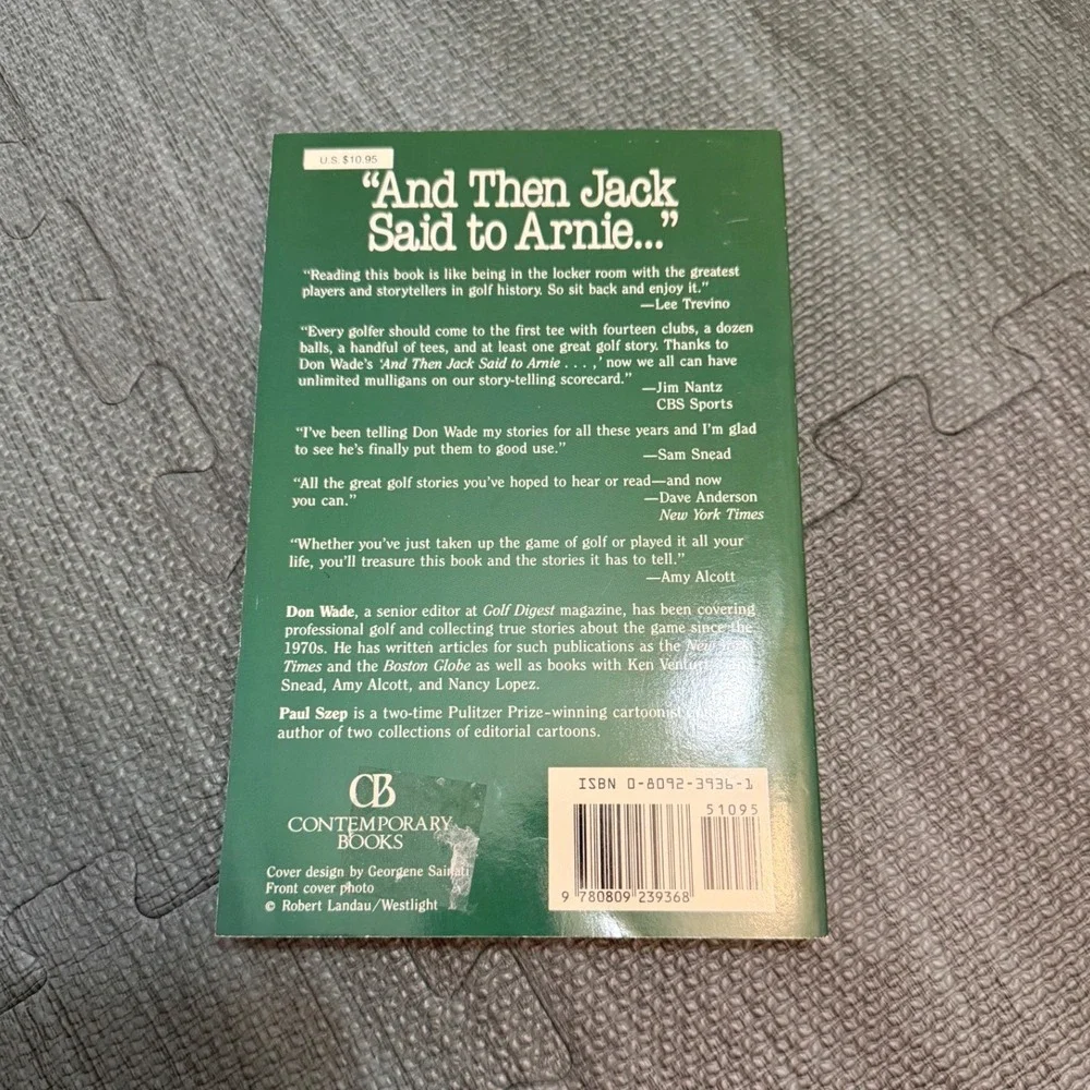 And Then Jack Said to Arnie Golf Stories Don Wade Lee Trevino Softcover Book‎